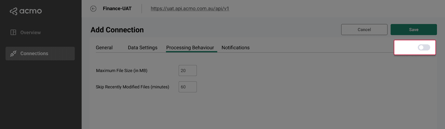 ACMO Sync Client - Activate Connection