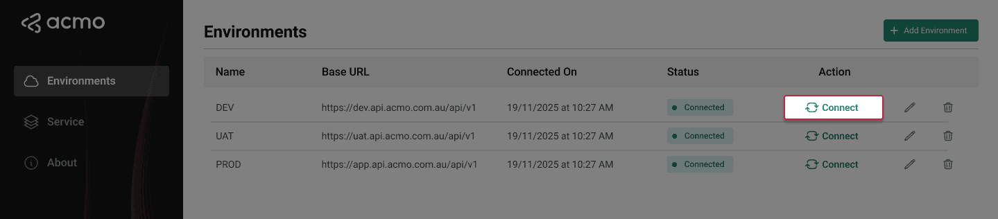 ACMO Sync Client - Click Connect: