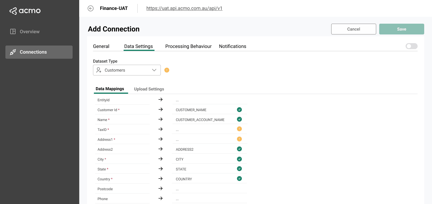 ACMO Sync Client - Data Mappings Issues