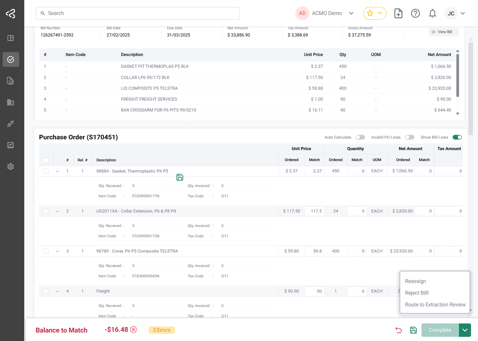 ACMO Portal - Floating Action Bar