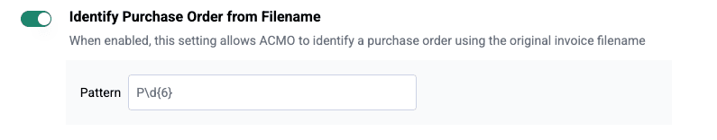 ACMO Portal - Identify PO from filename