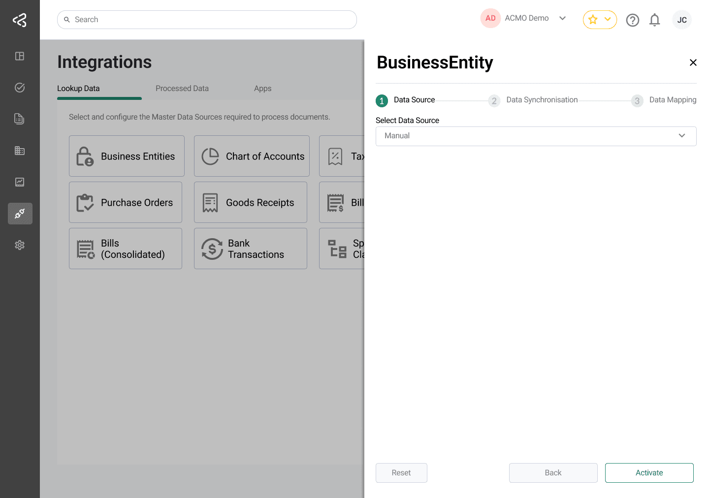 ACMO Portal - Lookup Data Manual UI