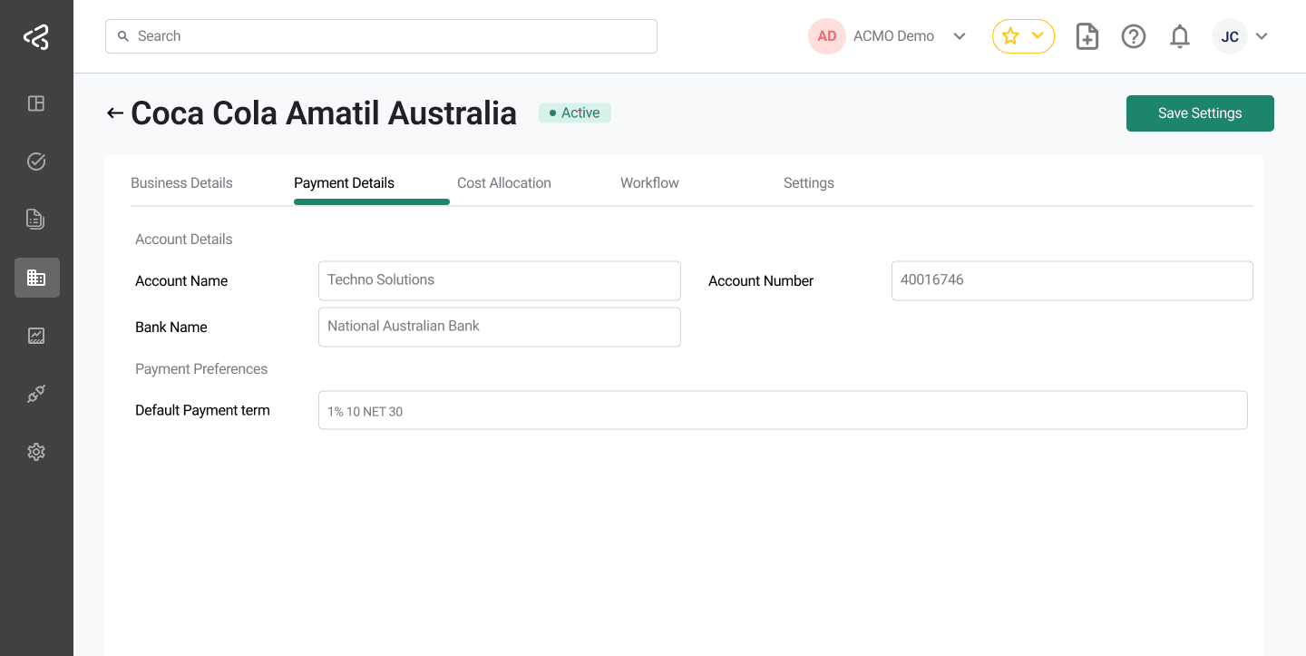 Payment Details