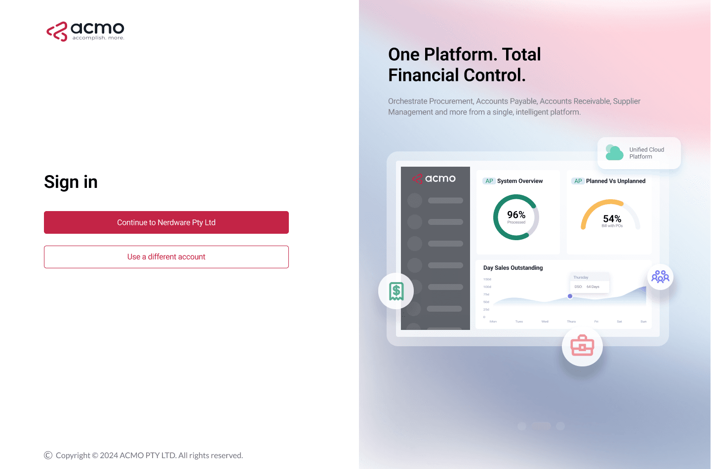 ACMO Portal - Quick Login