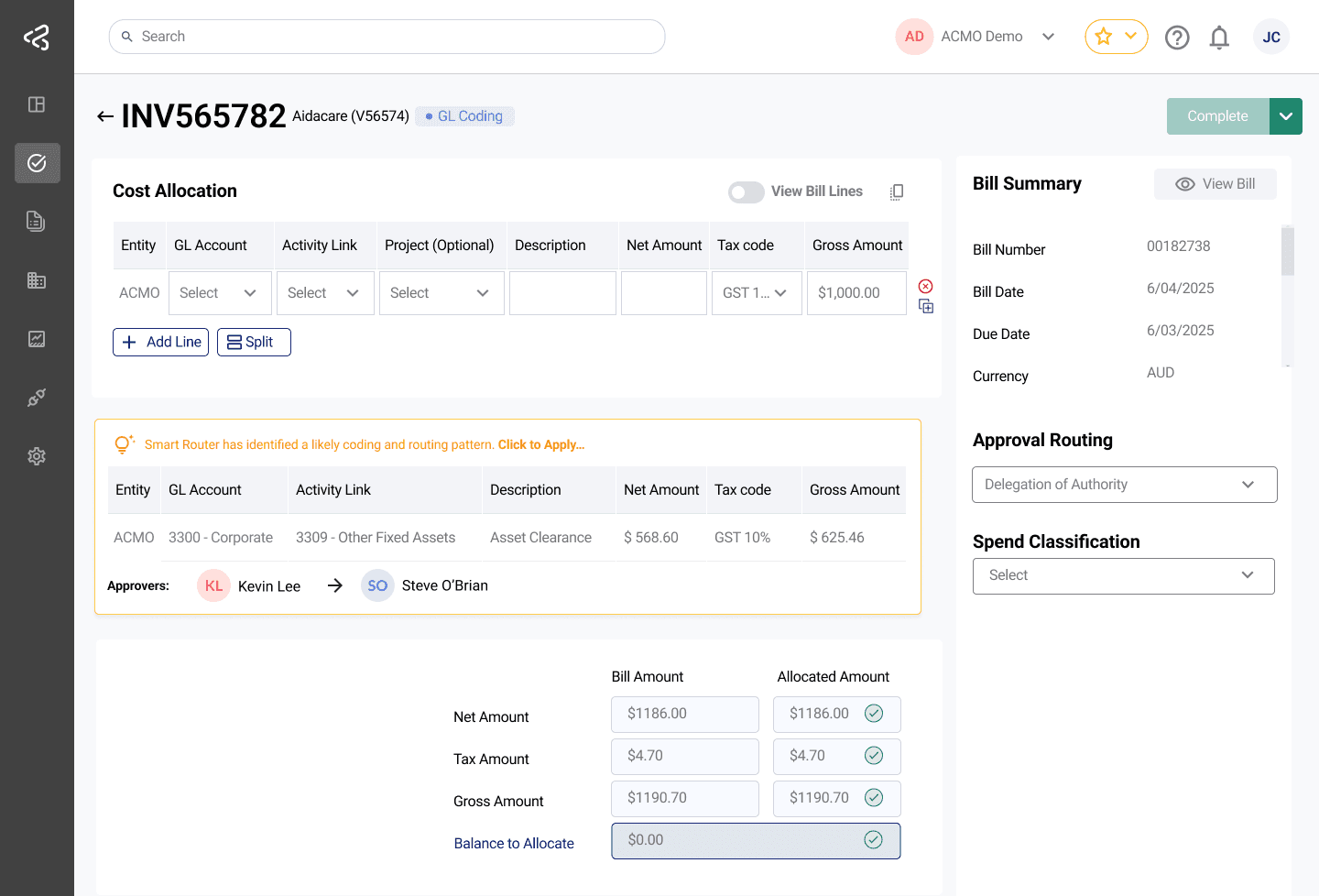ACMO Portal - Smart Router AI