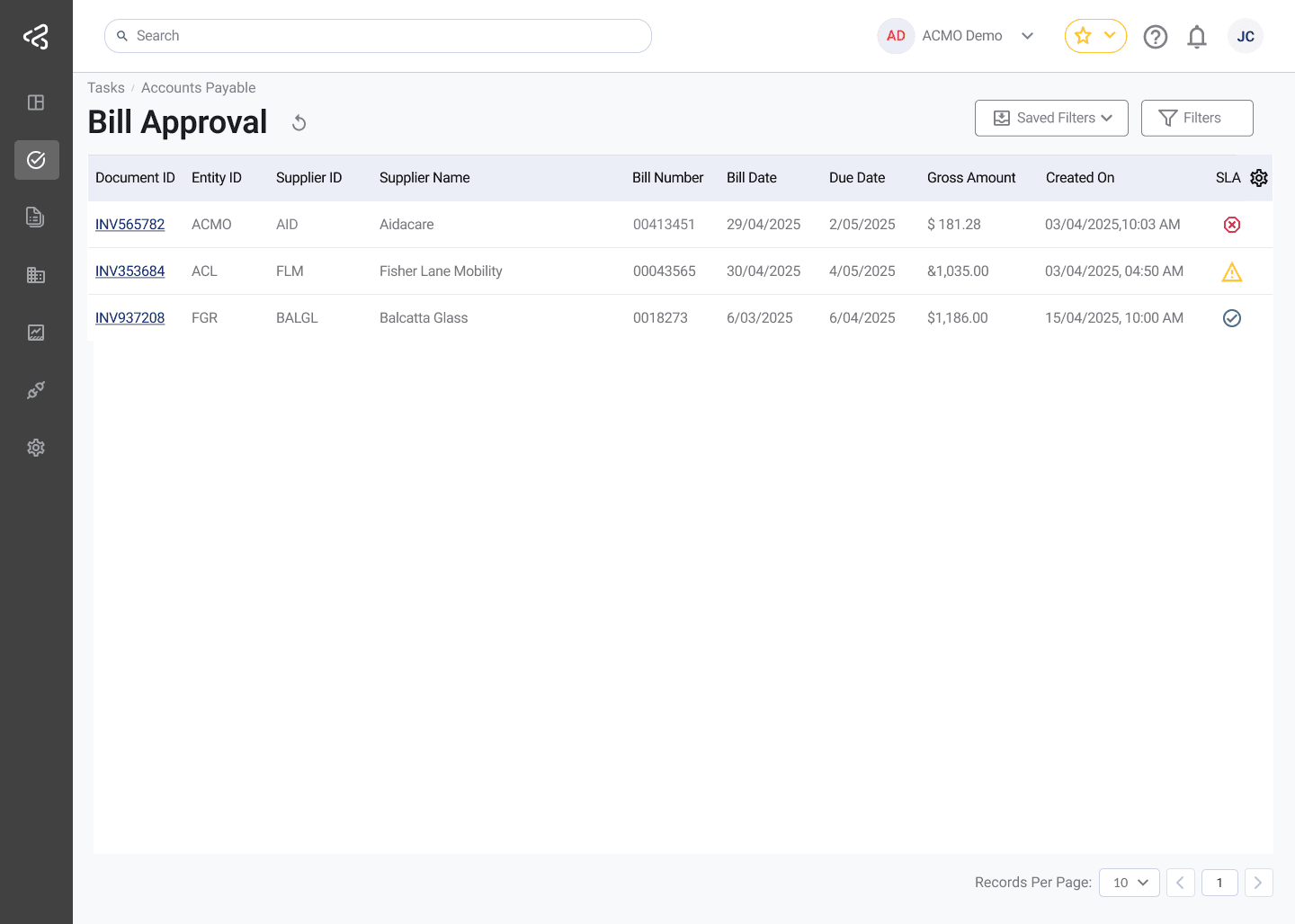 ACMO Portal - Bill Approval