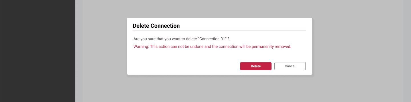 ACMO Sync Client - Delete Connection