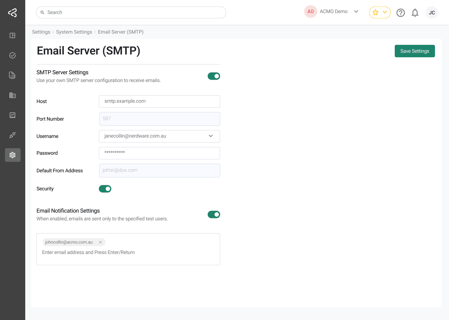 ACMO Portal - Email Server