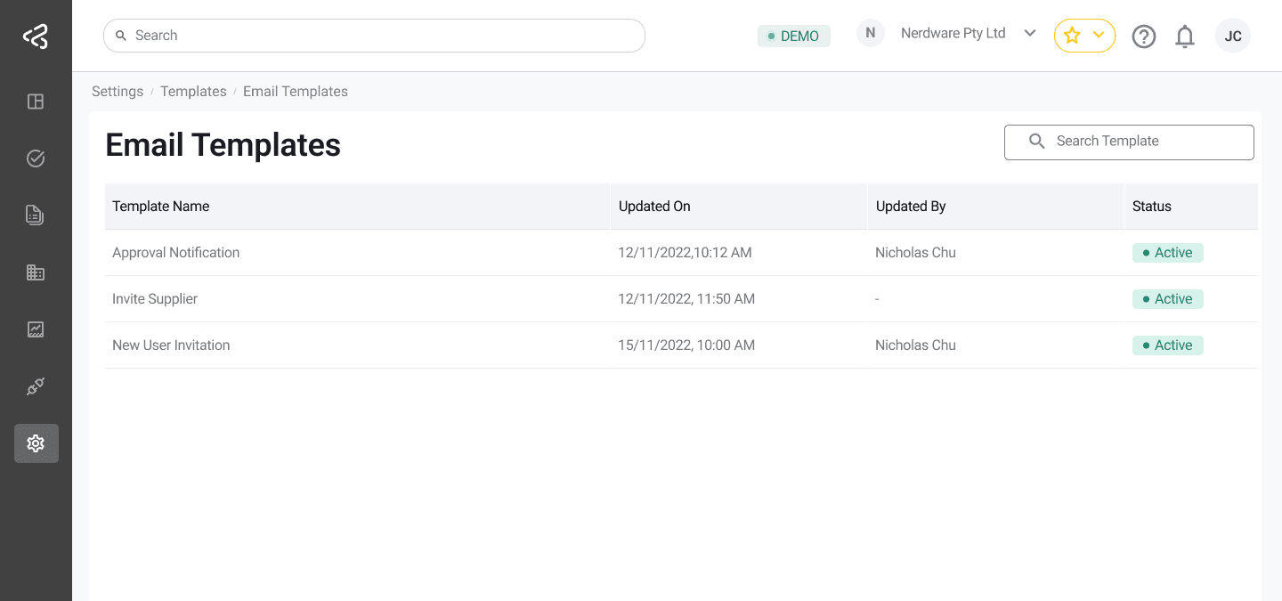 ACMO Portal - Email Templates