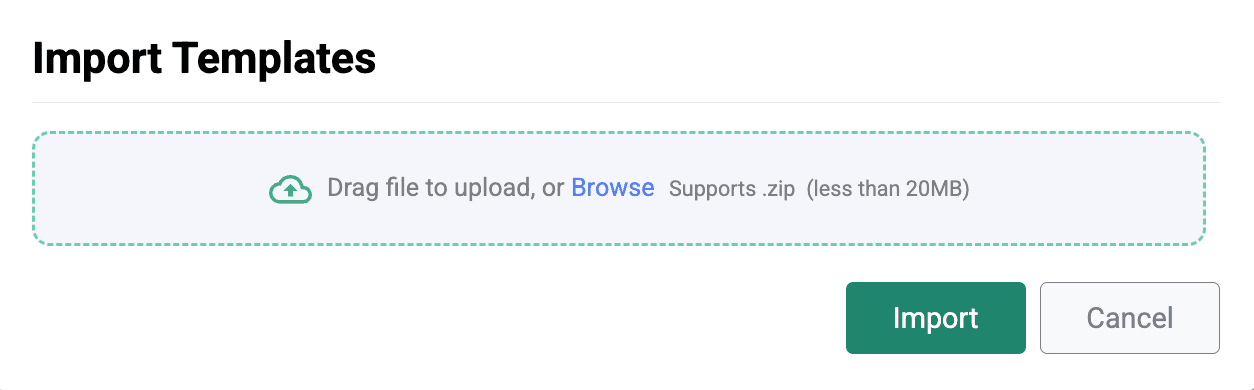 ACMO Portal - Import Email Templates