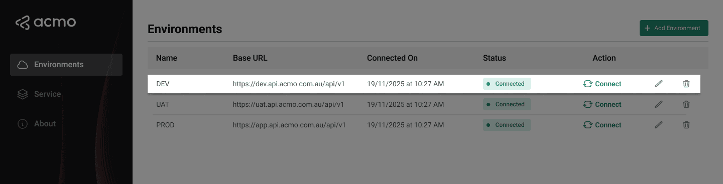 ACMO Sync Client - Locate to Connect: