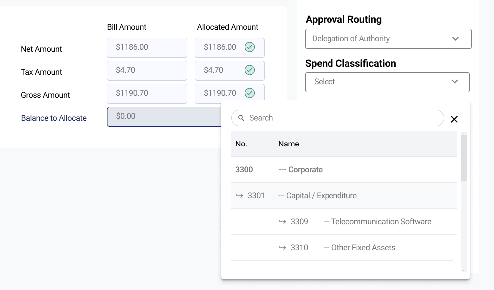 ACMO Portal - Spend Classification