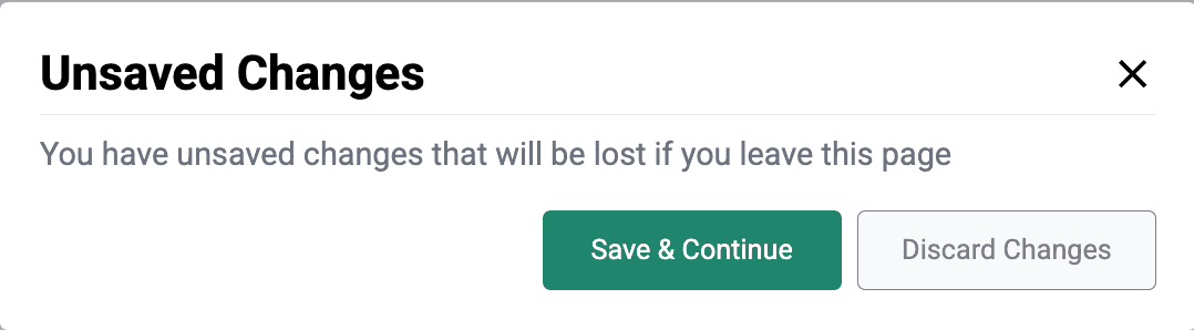 ACMO Portal - Unsaved Changes Prompt