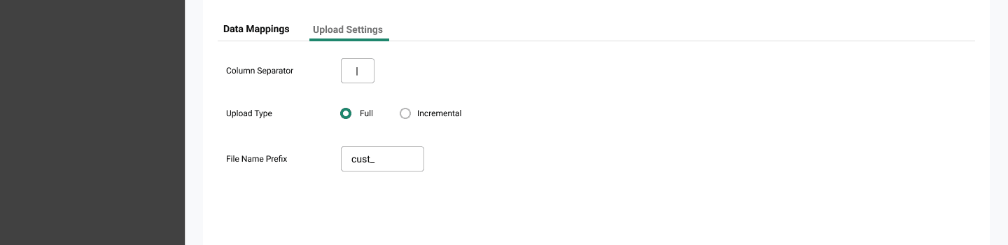 ACMO Sync Client - Upload Settings