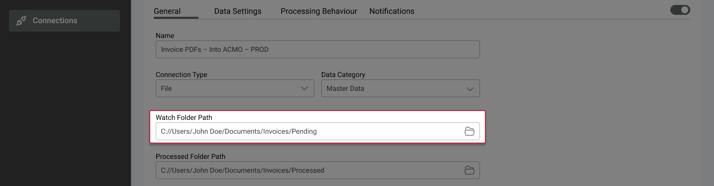 ACMO Sync Client - General Watch Folder Path